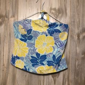 Lilly Pulitzer Silk Blend Floral Swim Top Size 8